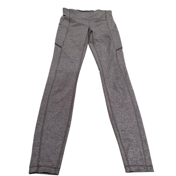 lululemon athletica Pants - Lululemon Athletica Grey Merl Long Pocket Leggings size 4